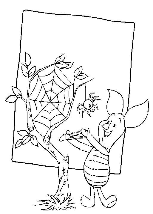 Plansa de colorat cu Winnie de Pooh 48 44